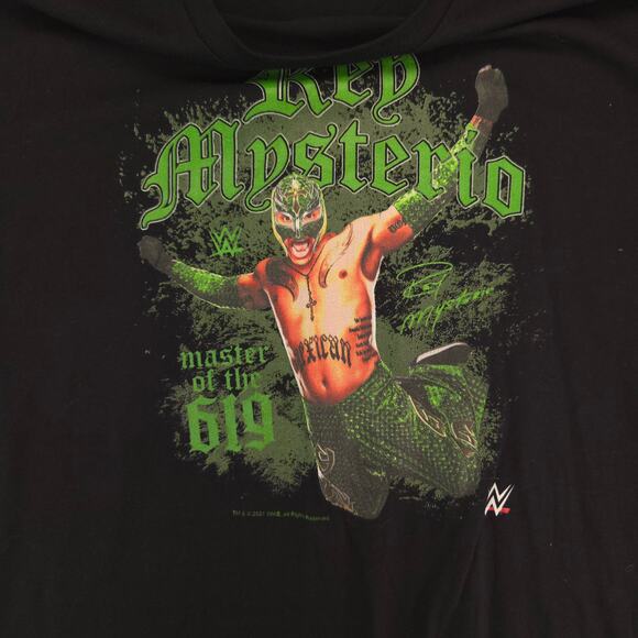 WWE Ray Mysterio Ripple Junction Graphic Short Sleeve T Shirt Mens Size L Black - Picture 4 of 9